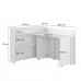 Izvelkams rakstāmgalds WORK CONCEPT CW-01P, balts Izvelkams rakstāmgalds WORK CONCEPT CW-01P, balts